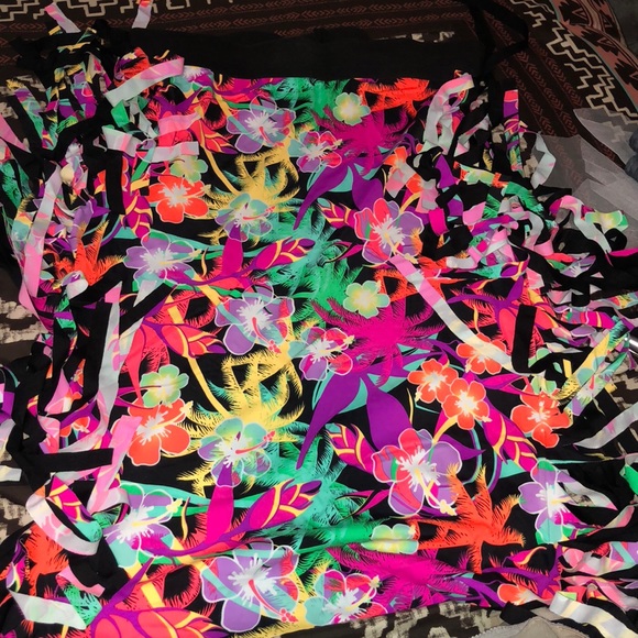 Hawaiian Funky Spandex Tassell Skirt - Picture 1 of 5